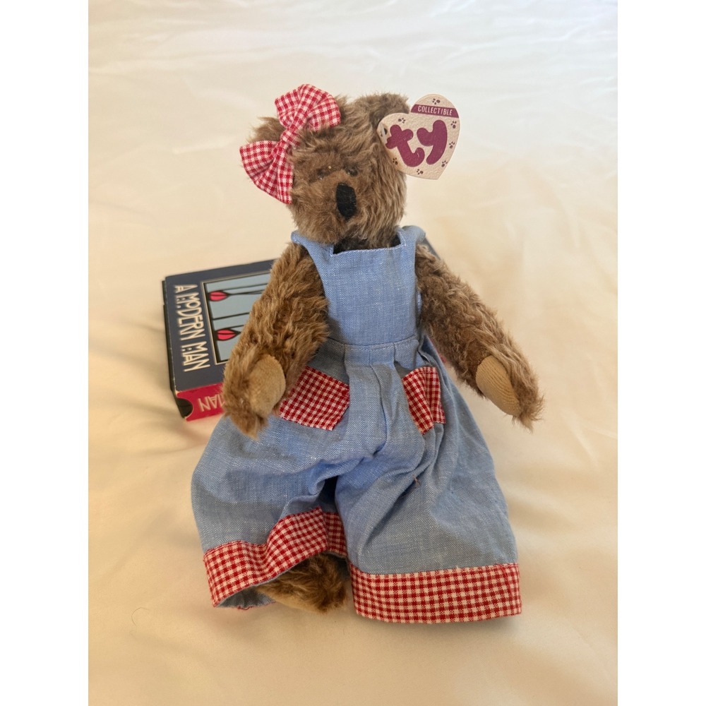 Vtg Ty Attic Treasures Plush Lot of 6 Bears Monkey Clothed Outfits 1993 1996 Tag - Picture 10 of 16